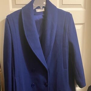 Women's Vintage Forecaster Wool Blue Trench Coat size 13/14